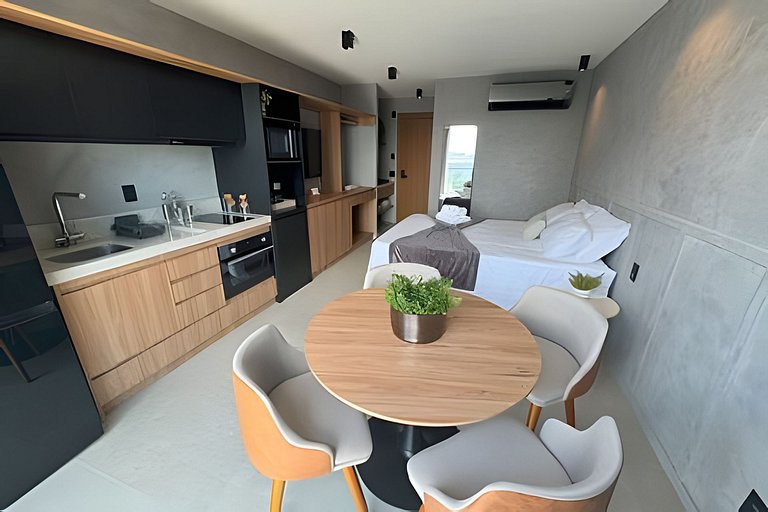 Studio Moderno em Salvador c/ Rooftop Sensacional