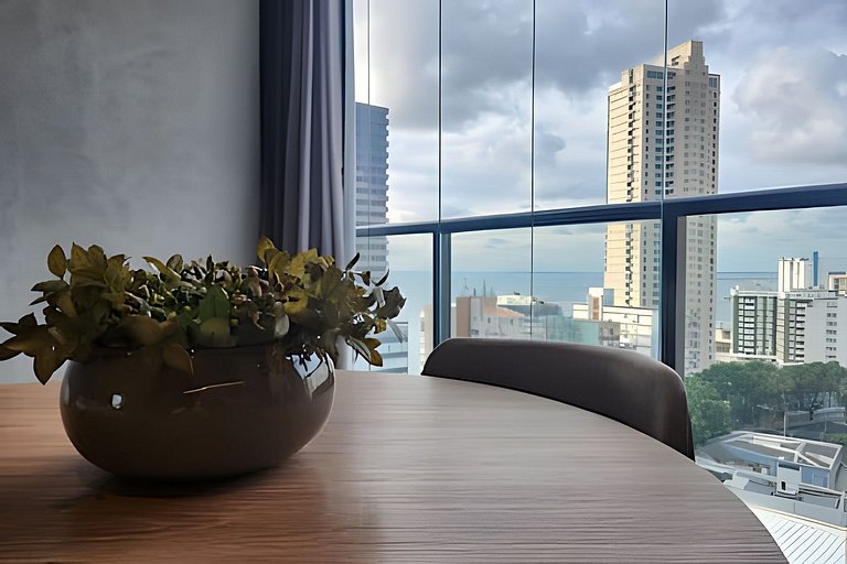 Studio Moderno em Salvador c/ Rooftop Sensacional