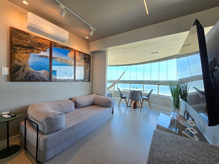 Aconchegante Quarto e Sala Vista Panorâmica do Mar