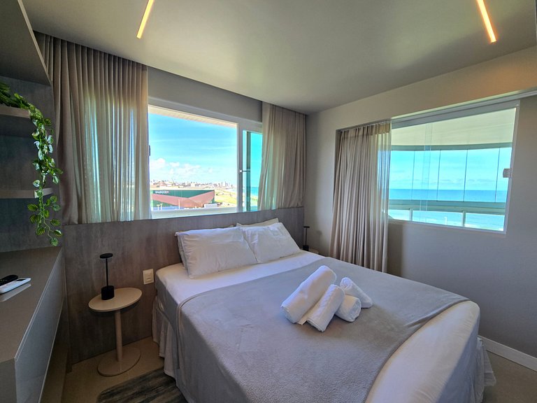 Aconchegante Quarto e Sala Vista Panorâmica do Mar